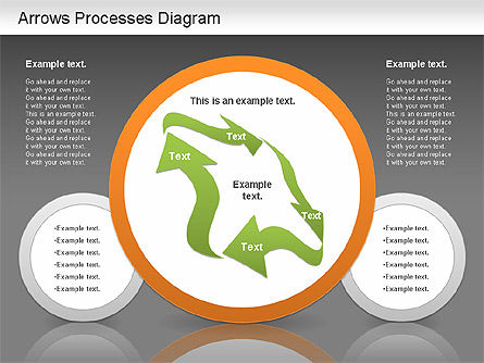 Freccia diagramma di processo, Slide 16, 01219, Diagrammi di Processo — PoweredTemplate.com