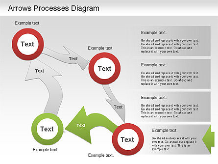 Schéma de processus de la flèche, Diapositive 5, 01219, Schémas de procédés — PoweredTemplate.com