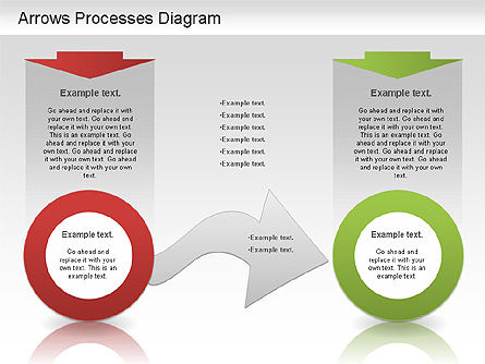 Diagram Proses Panah, Slide 6, 01219, Diagram Proses — PoweredTemplate.com