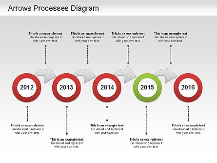 Arrow diagrama de processo, Deslizar 7, 01219, Diagramas de Processo — PoweredTemplate.com