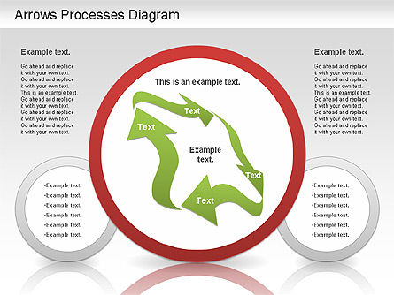 Pfeil-Prozess-Diagramm, Folie 8, 01219, Prozessdiagramme — PoweredTemplate.com