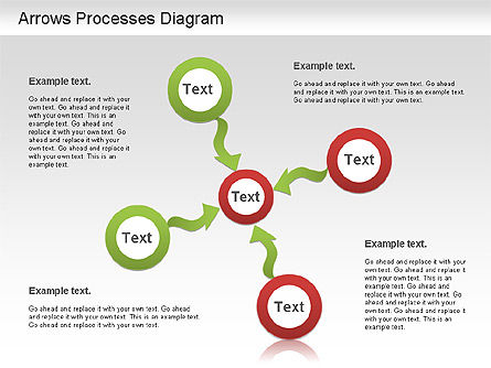 Schéma de processus de la flèche, Diapositive 9, 01219, Schémas de procédés — PoweredTemplate.com