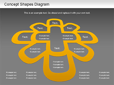 Concept vormen diagram, Dia 12, 01221, Figuren — PoweredTemplate.com