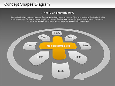 Concept diagrama de formas, Deslizar 16, 01221, Formas — PoweredTemplate.com