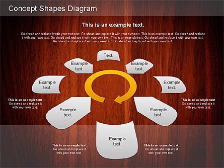 Concept vormen diagram, Dia 5, 01221, Figuren — PoweredTemplate.com