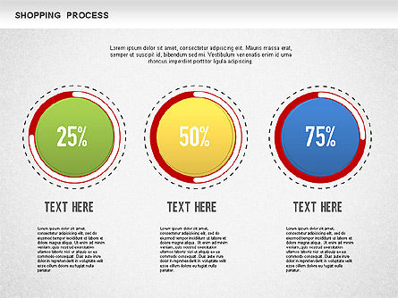 Shopping Process Diagram, Slide 12, 01223, Process Diagrams — PoweredTemplate.com