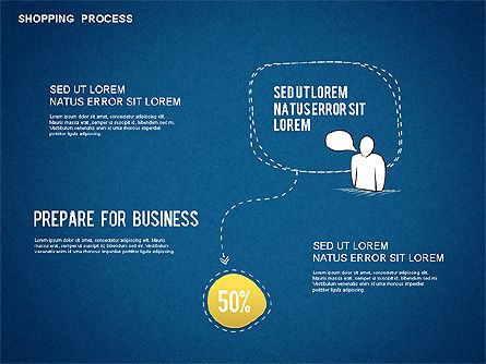 Shopping Process Diagram, Slide 18, 01223, Process Diagrams — PoweredTemplate.com