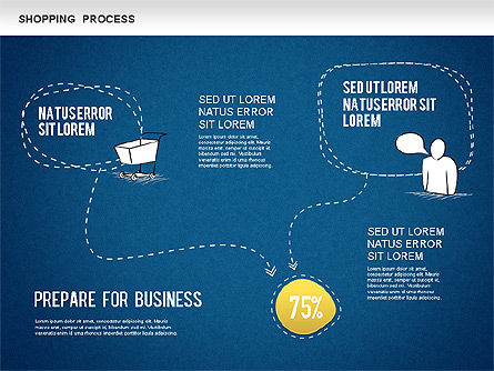 Shopping Process Diagram, Slide 19, 01223, Process Diagrams — PoweredTemplate.com