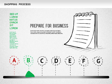 Shopping Process Diagram, Slide 2, 01223, Process Diagrams — PoweredTemplate.com