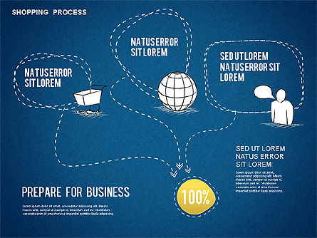 Shopping diagrama de processo, Deslizar 20, 01223, Diagramas de Processo — PoweredTemplate.com