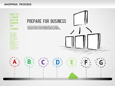 Shopping diagrama de processo, Deslizar 5, 01223, Diagramas de Processo — PoweredTemplate.com