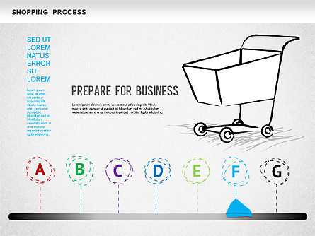 Shopping diagrama de processo, Deslizar 6, 01223, Diagramas de Processo — PoweredTemplate.com