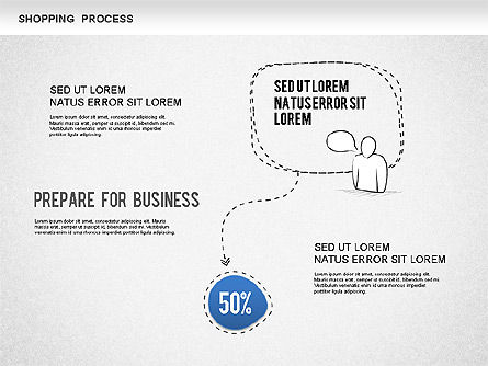 Shopping Process Diagram, Slide 8, 01223, Process Diagrams — PoweredTemplate.com