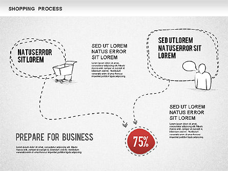ショッピングプロセス図, スライド 9, 01223, プロセス図 — PoweredTemplate.com