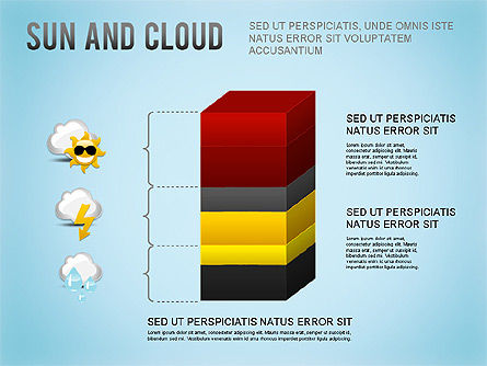 Sun and Clouds Shapes, Slide 10, 01224, Shapes — PoweredTemplate.com