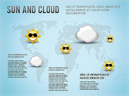 Sole e nuvole forme, Slide 5, 01224, Forme — PoweredTemplate.com