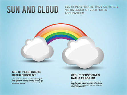 Sun and Clouds Shapes, Slide 7, 01224, Shapes — PoweredTemplate.com