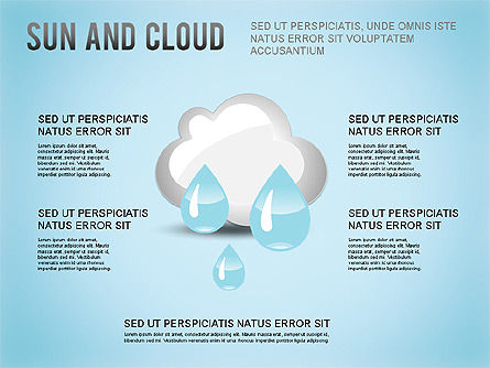 Sun and Clouds Shapes, Slide 8, 01224, Shapes — PoweredTemplate.com