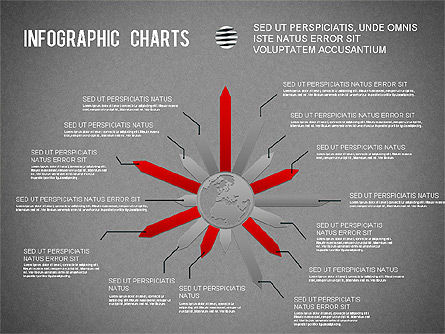 Infographics charts, Dia 9, 01225, Presentatie Templates — PoweredTemplate.com