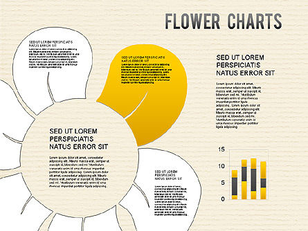 Flower Chart, Slide 11, 01229, Pie Charts — PoweredTemplate.com