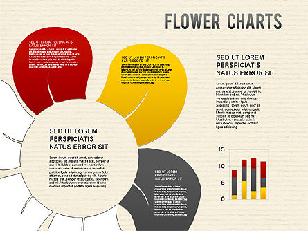 Tableau des fleurs, Diapositive 13, 01229, Diagrammes circulaires — PoweredTemplate.com