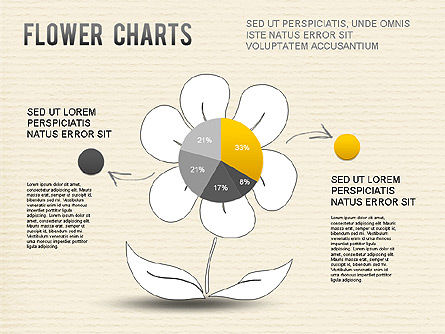 Chart fiore, Slide 2, 01229, Grafici a Torta — PoweredTemplate.com