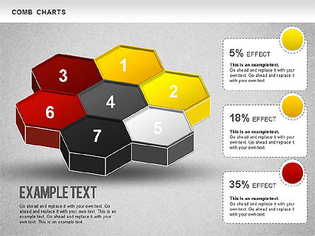 Comb Chart, PowerPoint Template, 01230, Business Models — PoweredTemplate.com