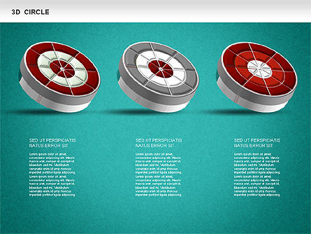 Diagram Roda Tersegmentasi 3d, Slide 19, 01232, Model Bisnis — PoweredTemplate.com