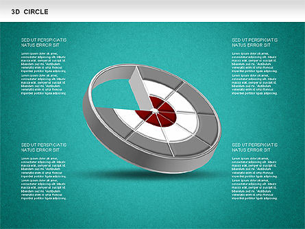 Diagramme de roue segmenté 3D, Diapositive 20, 01232, Modèles commerciaux — PoweredTemplate.com