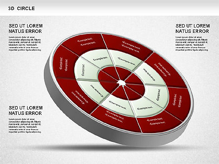 3d diagrama de roda segmentada, Deslizar 8, 01232, Modelos de Negócio — PoweredTemplate.com
