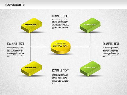 3d 흐름도, 슬라이드 11, 01233, 플로 차트 — PoweredTemplate.com