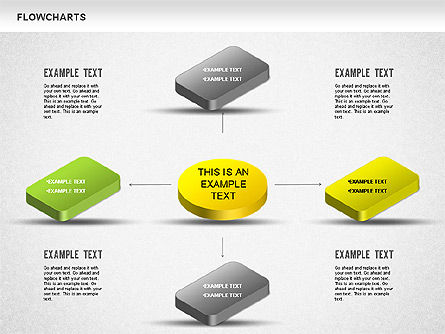 Diagramme 3d, Diapositive 5, 01233, Organigrammes — PoweredTemplate.com