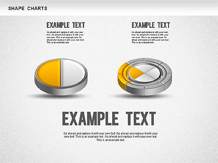 3D Donut Pie Chart, PowerPoint Template, 01234, Pie Charts — PoweredTemplate.com