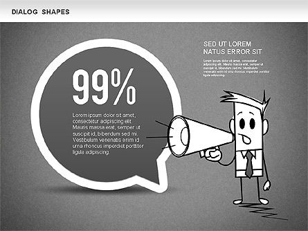 Funny Dialog Shapes, Slide 10, 01235, Shapes — PoweredTemplate.com