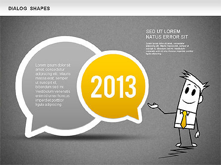 Formes de dialogue drôles, Diapositive 11, 01235, Formes — PoweredTemplate.com
