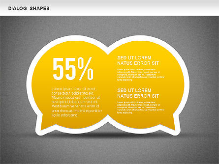 Funny Dialog Shapes, Slide 12, 01235, Shapes — PoweredTemplate.com
