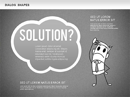 재미있는 대화 상자 모양, 슬라이드 13, 01235, 모양 — PoweredTemplate.com