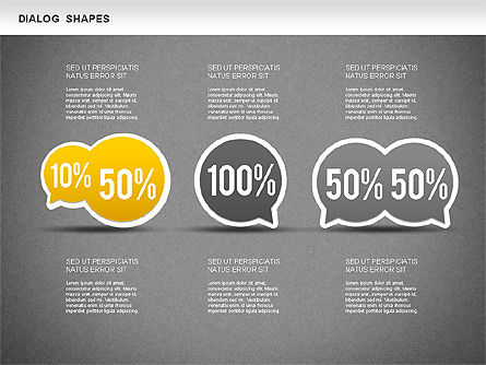 Funny Dialog Shapes, Slide 15, 01235, Shapes — PoweredTemplate.com