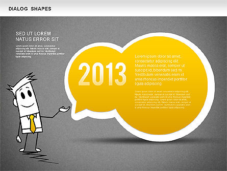 Funny Dialog Shapes, Slide 9, 01235, Shapes — PoweredTemplate.com