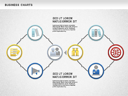 Org gráfico de negócio, Deslizar 9, 01236, Organogramas — PoweredTemplate.com