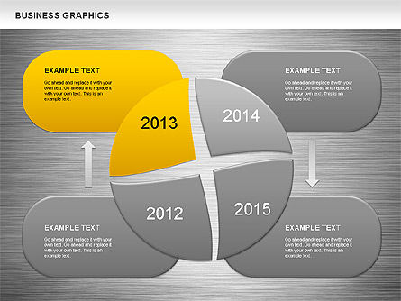 Años Comparados, Diapositiva 12, 01238, Gráficos circulares — PoweredTemplate.com