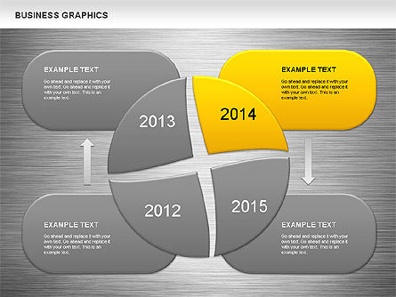 Años Comparados, Diapositiva 13, 01238, Gráficos circulares — PoweredTemplate.com