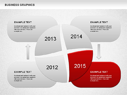 Años Comparados, Diapositiva 6, 01238, Gráficos circulares — PoweredTemplate.com
