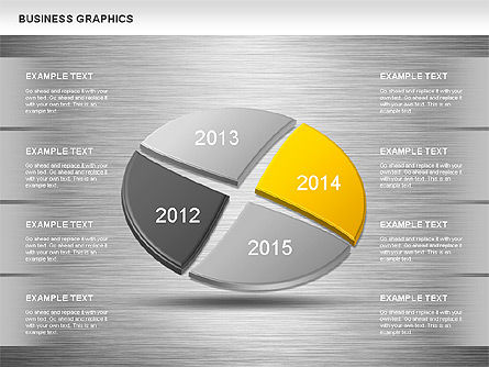 Años Comparados, Diapositiva 9, 01238, Gráficos circulares — PoweredTemplate.com