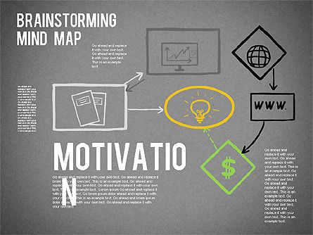 Carte mentale de Brainstorming, Diapositive 14, 01239, Modèles commerciaux — PoweredTemplate.com