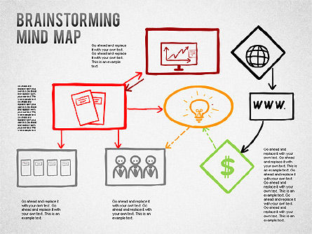 Brainstorming Mind Map, Slide 6, 01239, Business Models — PoweredTemplate.com