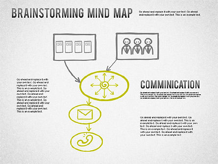 Brainstormen mindmap, Dia 8, 01239, Businessmodellen — PoweredTemplate.com