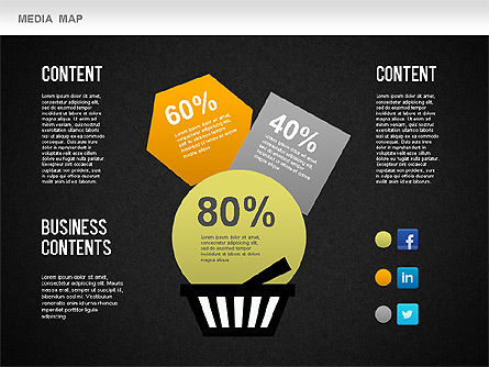 Carte des médias, Diapositive 12, 01240, Modèles commerciaux — PoweredTemplate.com