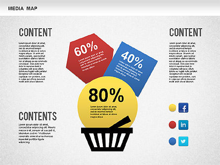 Carte des médias, Diapositive 4, 01240, Modèles commerciaux — PoweredTemplate.com