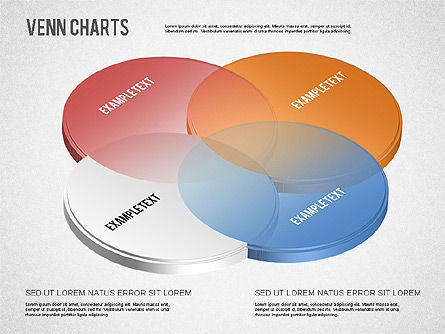 컬러 venn 다이어그램, 슬라이드 3, 01243, 비즈니스 모델 — PoweredTemplate.com